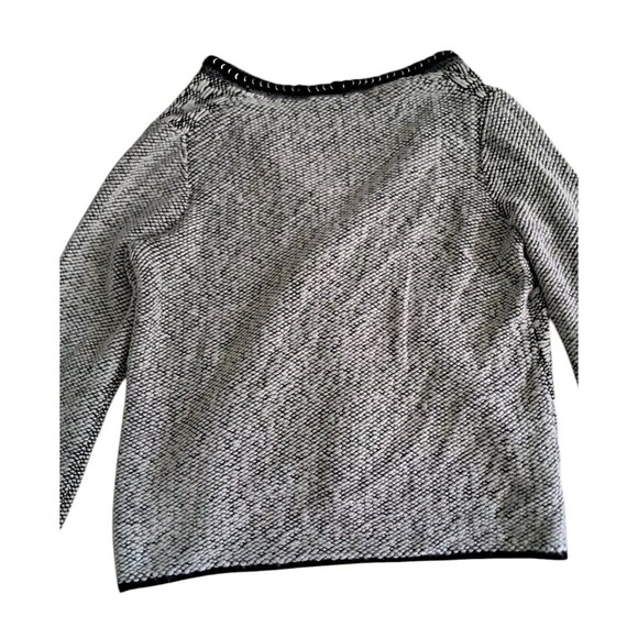 NWT Coldwater Creek Houndstooth Sweater Jacket Womens 1X Gray Alpaca Mohair Wool - Picture 5 of 13